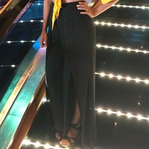 Chiffon split leg pants